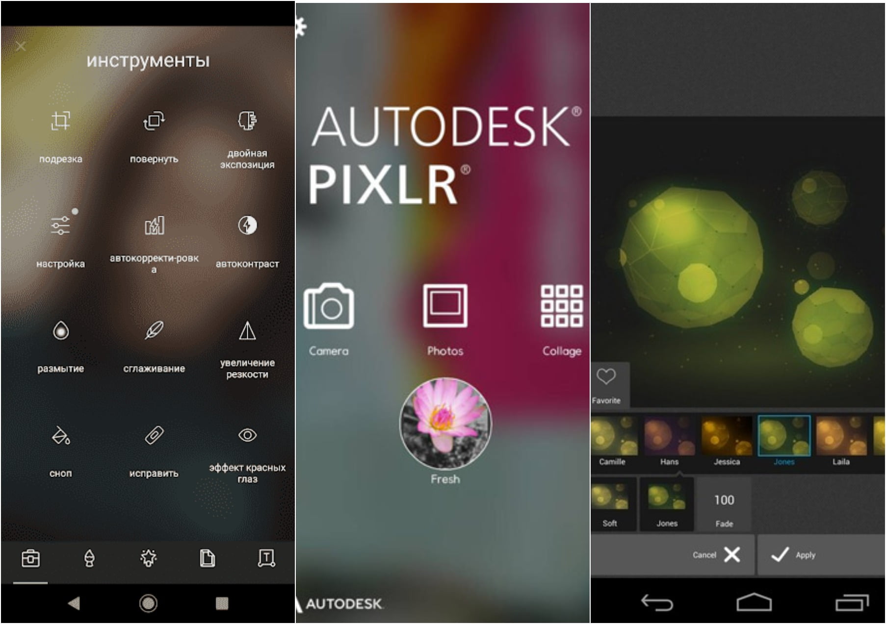 На фото приложение Autodesk Pixlr