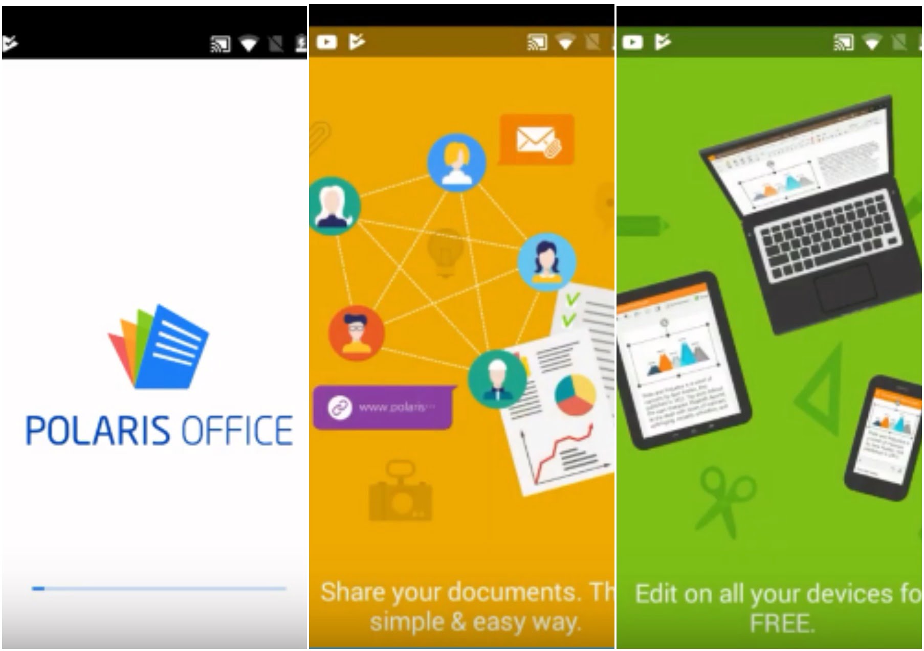 На фото изображено приложение Polaris office pdf editor