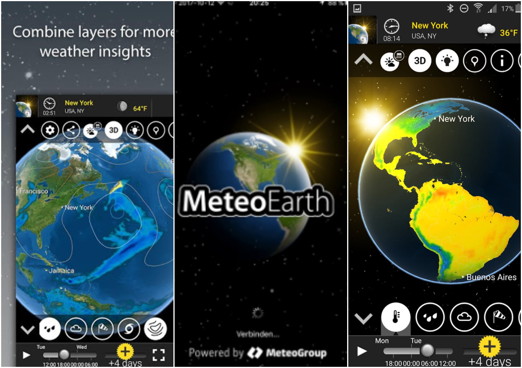 На фото изображено приложение MeteoEarth