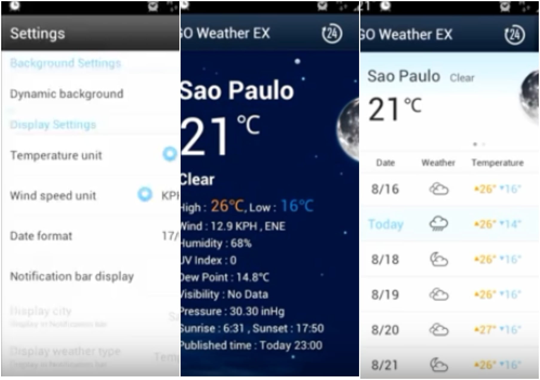 На фото приложение Goweatherex