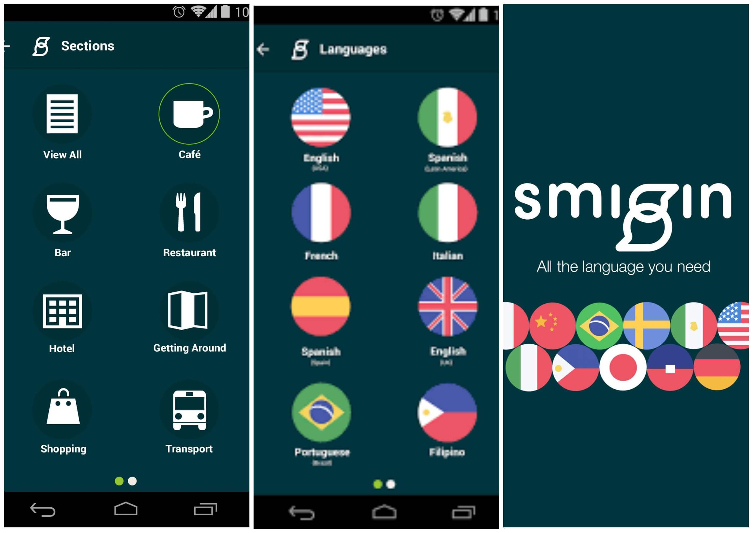На фото приложение Smigin travel.