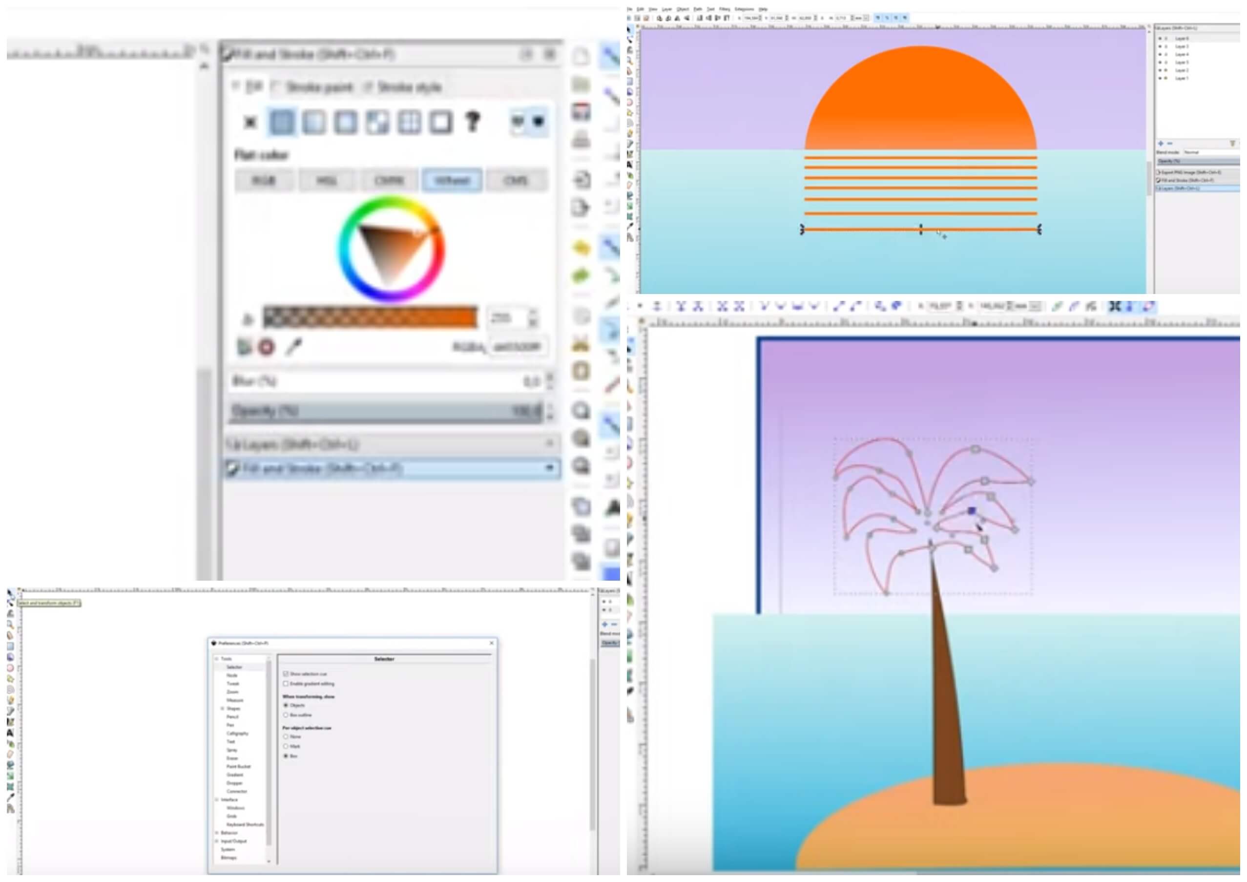 На фото изображена программа для ПК Inkscape.