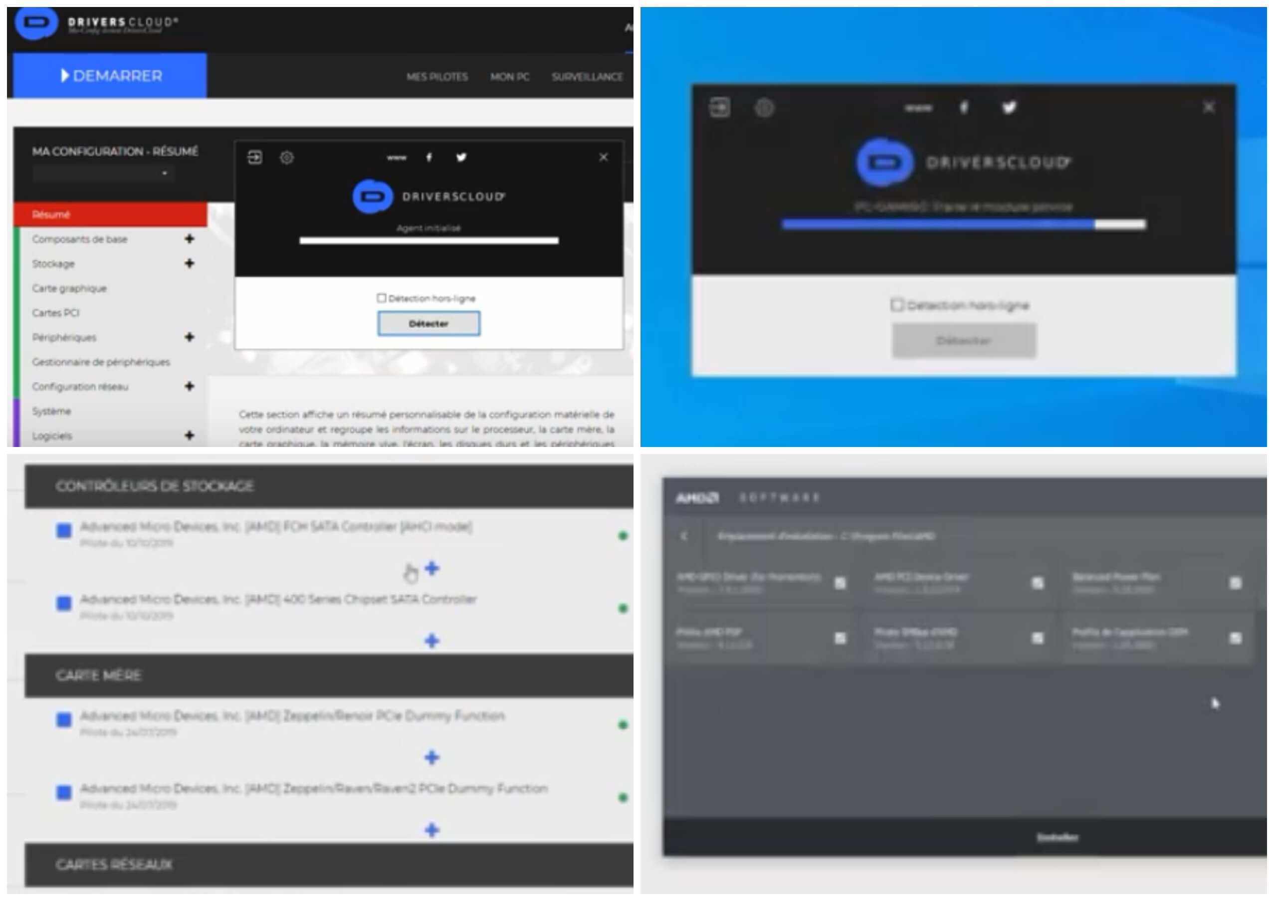 На фото изображена программа для обновления драйверов на ПК Driverscloud.