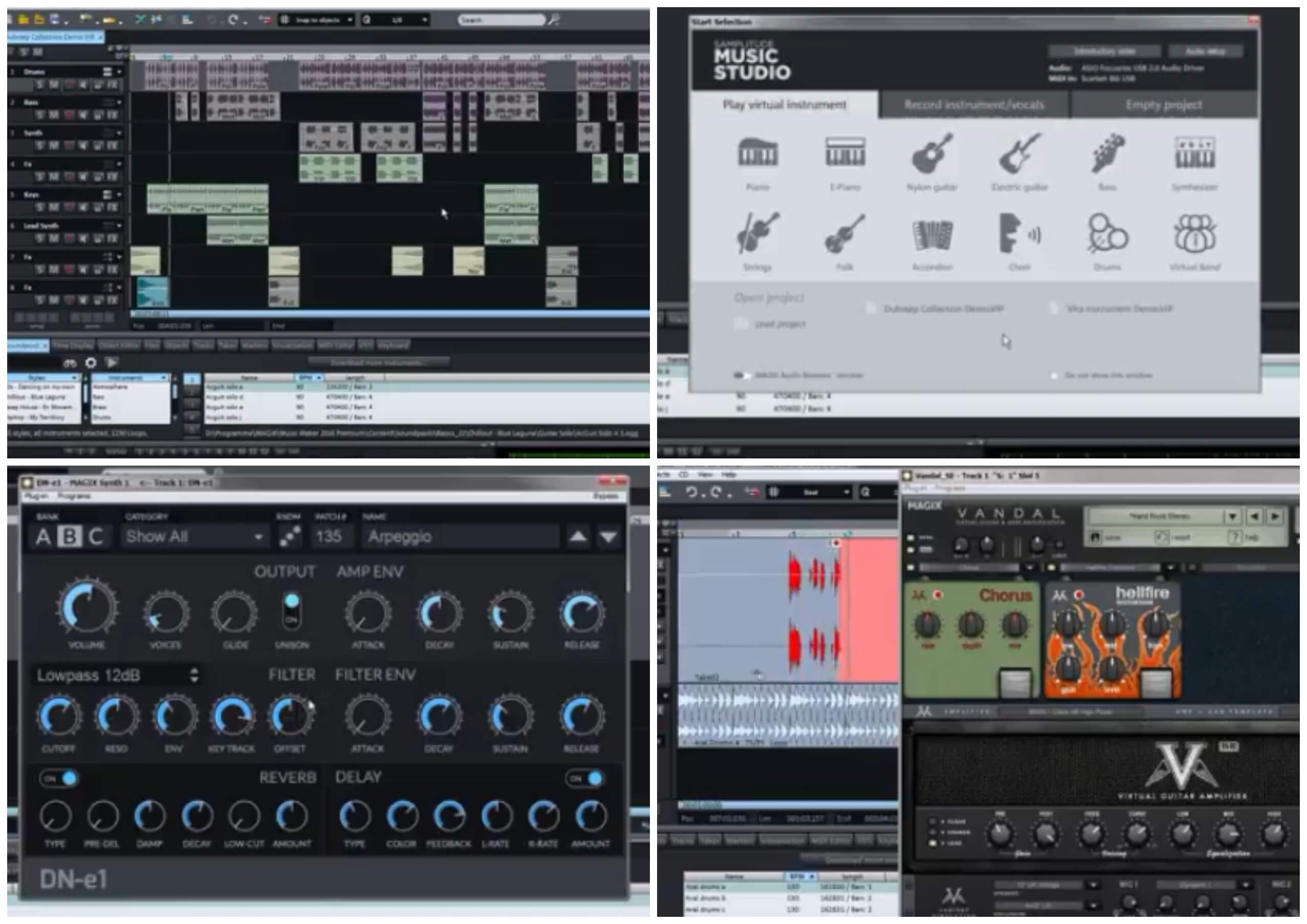 На фото изображена программа Magix Samplitude Music Studio.