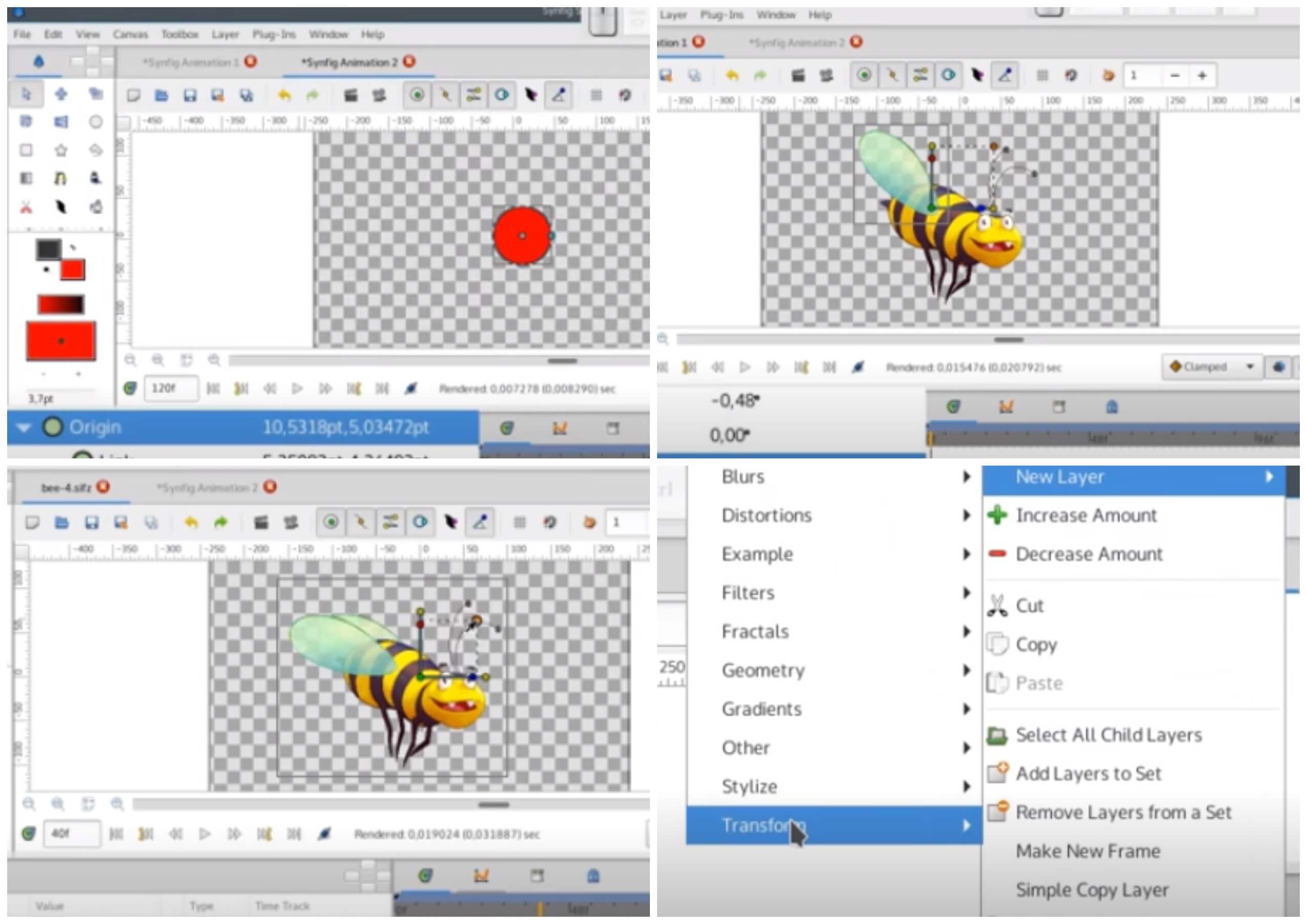 На фото изображена программа Synfig Studio.