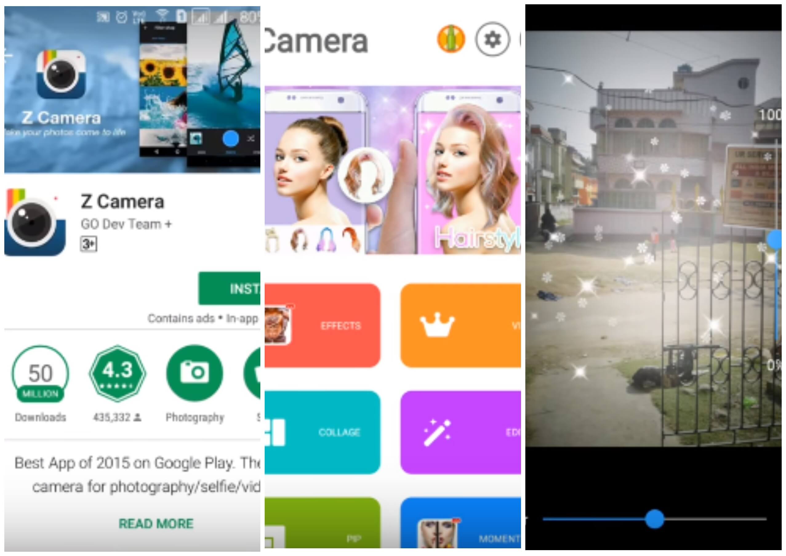 На фото изображено приложение Z Camera.
