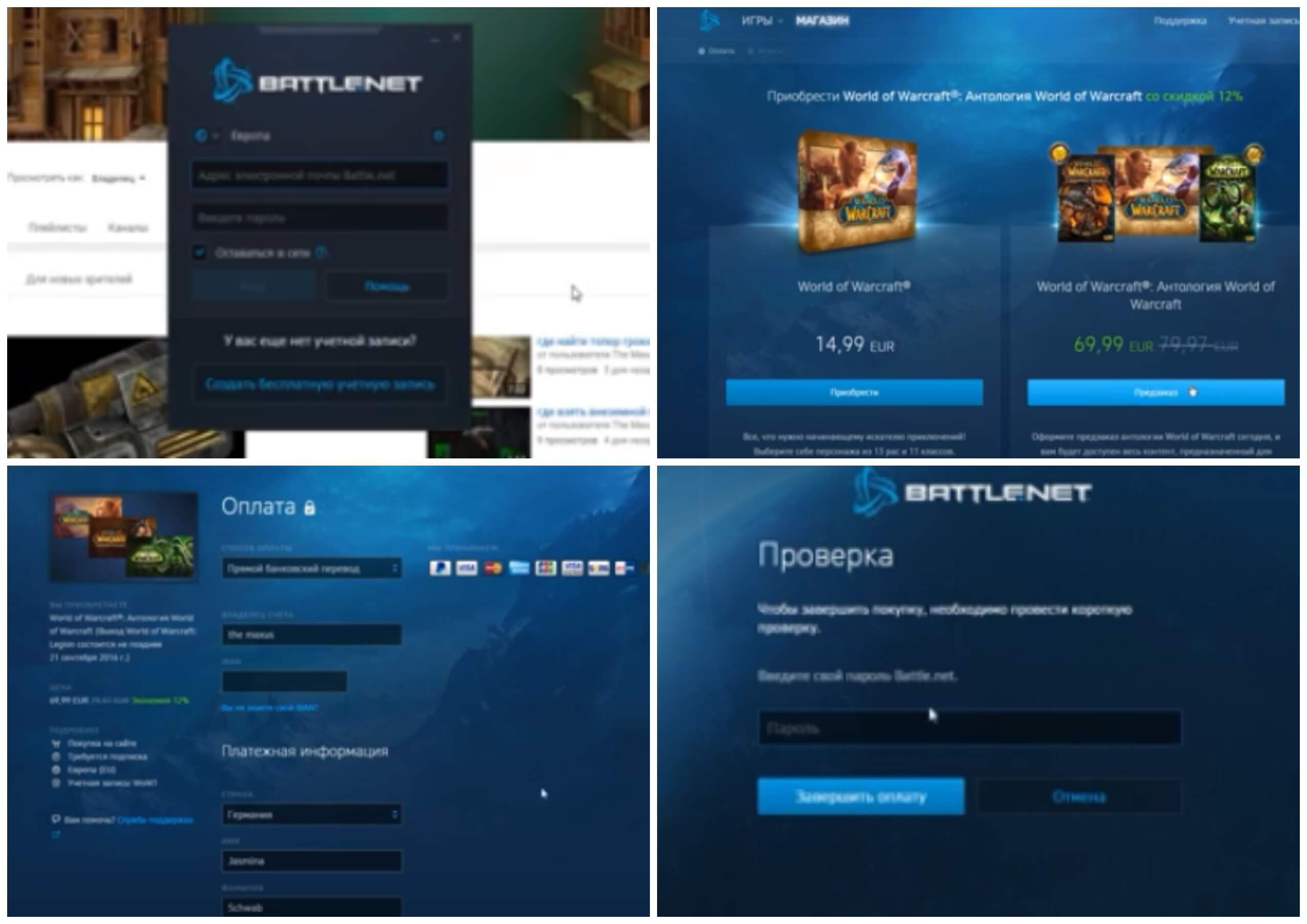 На фото изображено приложение Blizzard.