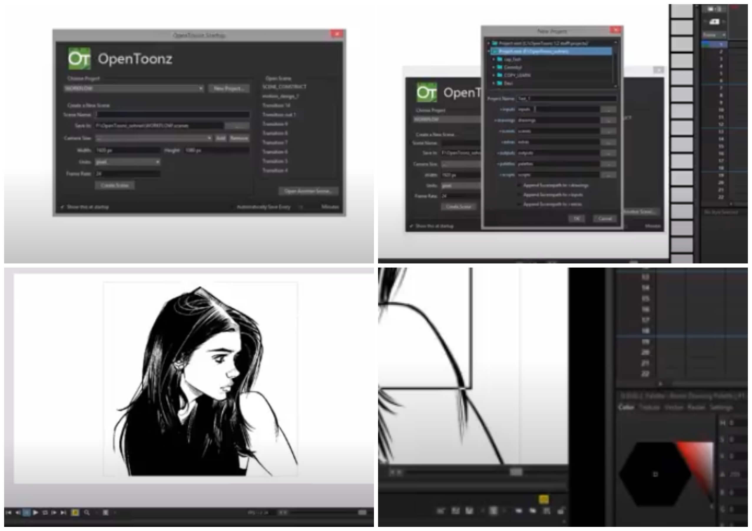 На фото изображена программа Opentoonz.