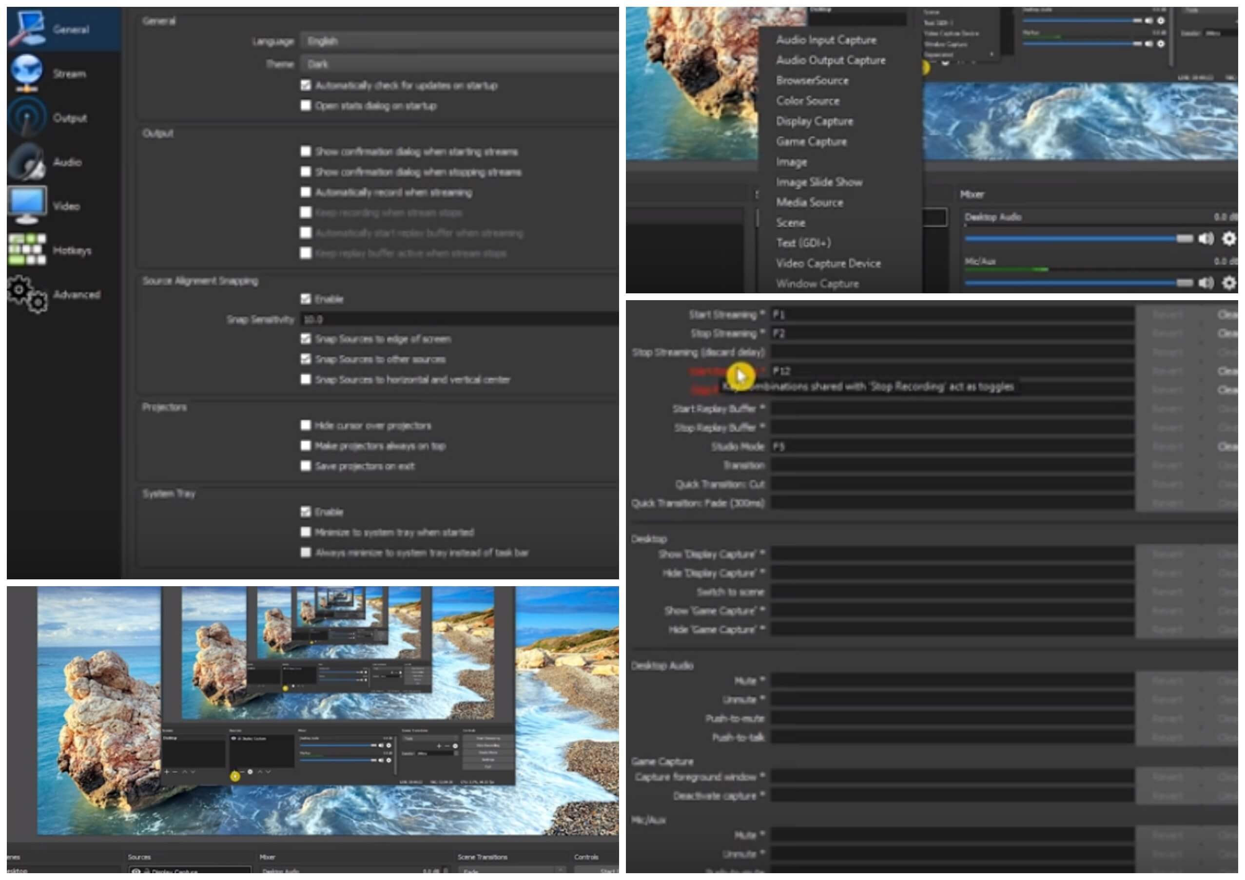 На фото изображена программа Open Broadca Stersoftware: OBS для записи видео.