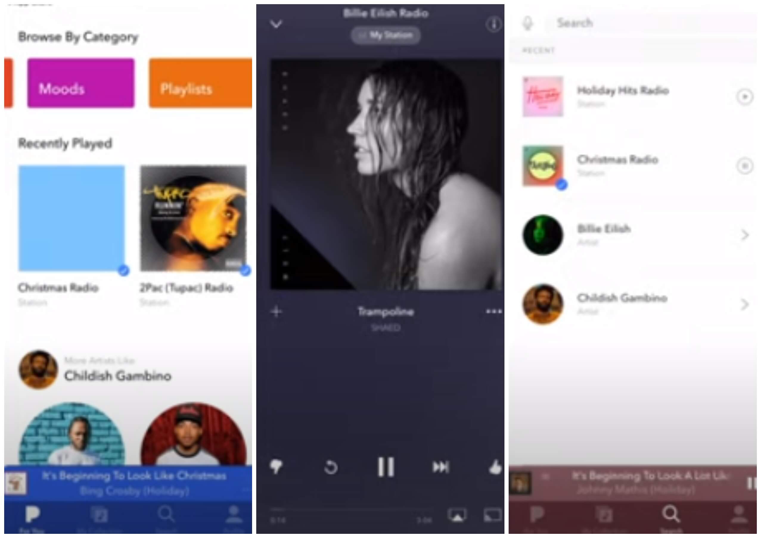 На фото изображено приложение Pandora.
