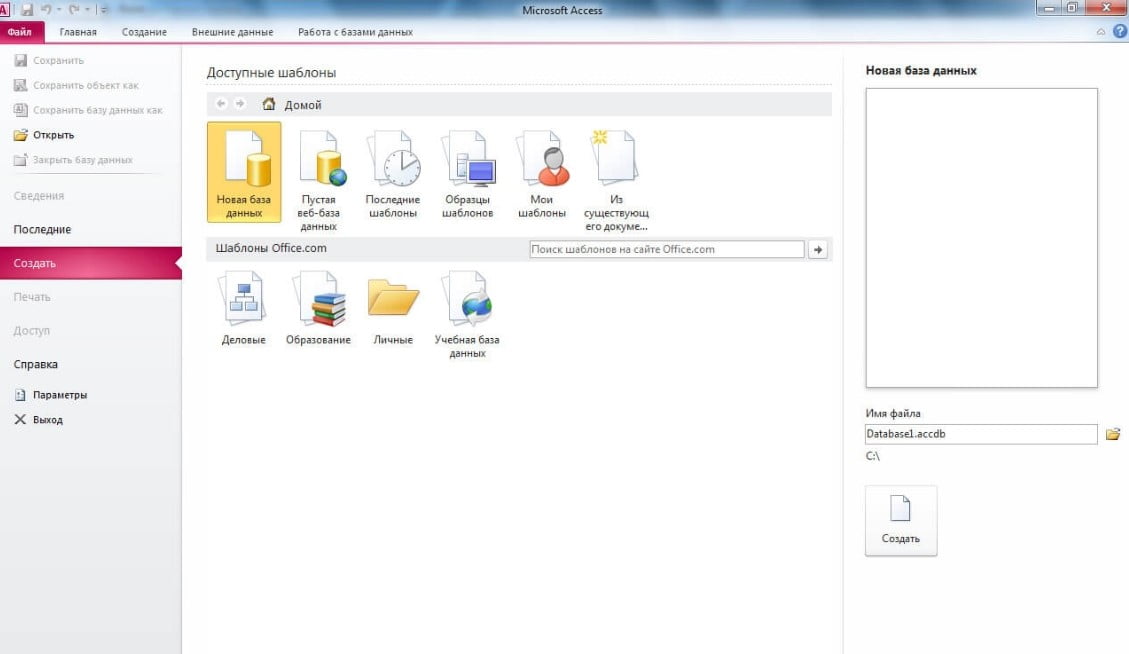 На фото изображена программа Microsoft Access.