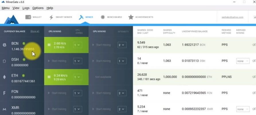 На фото изображена программа MinerGate.
